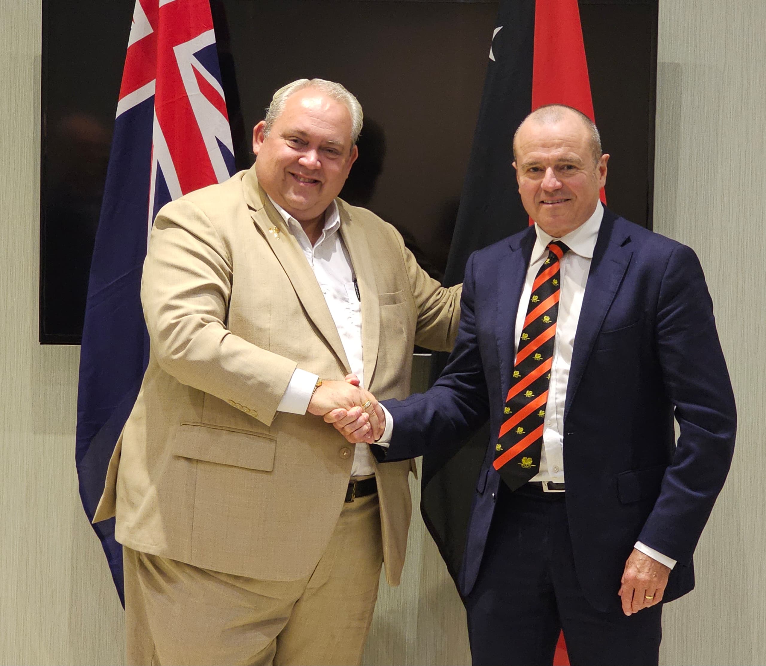 Retired Australia High Commissioner His Excellency John Feakes Pays Final Courtesy Call to Foreign Minister Tkatchenko